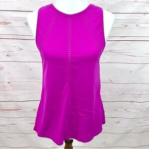 Athleta Magenta Seamless Sleeveless Crisscross Split Back Foothill Tank Top